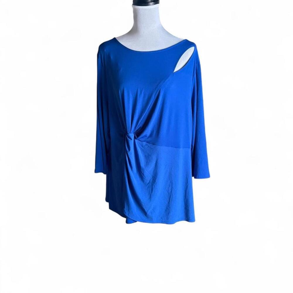 women's cobalt blue blouse